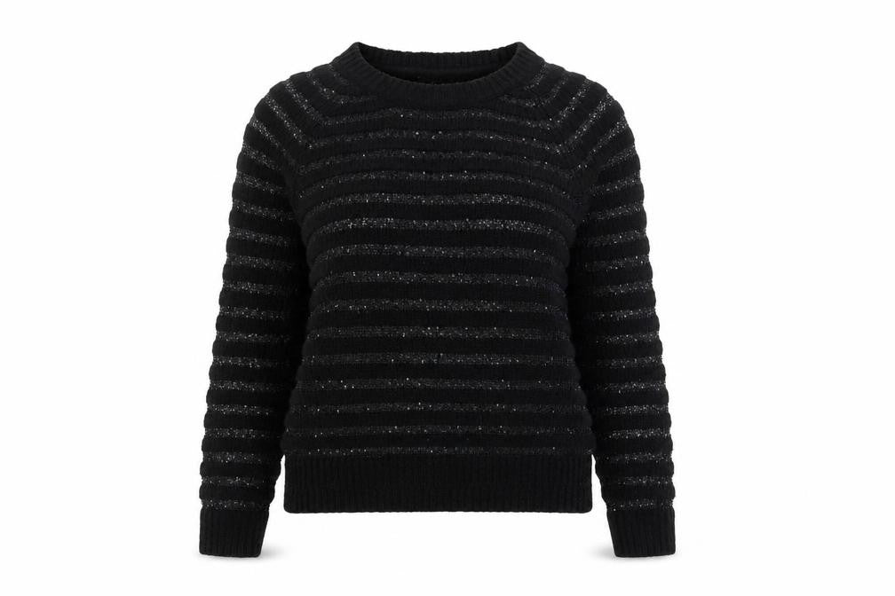 Womens UK Size 12 Love Knitwear Black Pullover Jumper