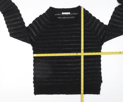 Womens UK Size 12 Love Knitwear Black Pullover Jumper