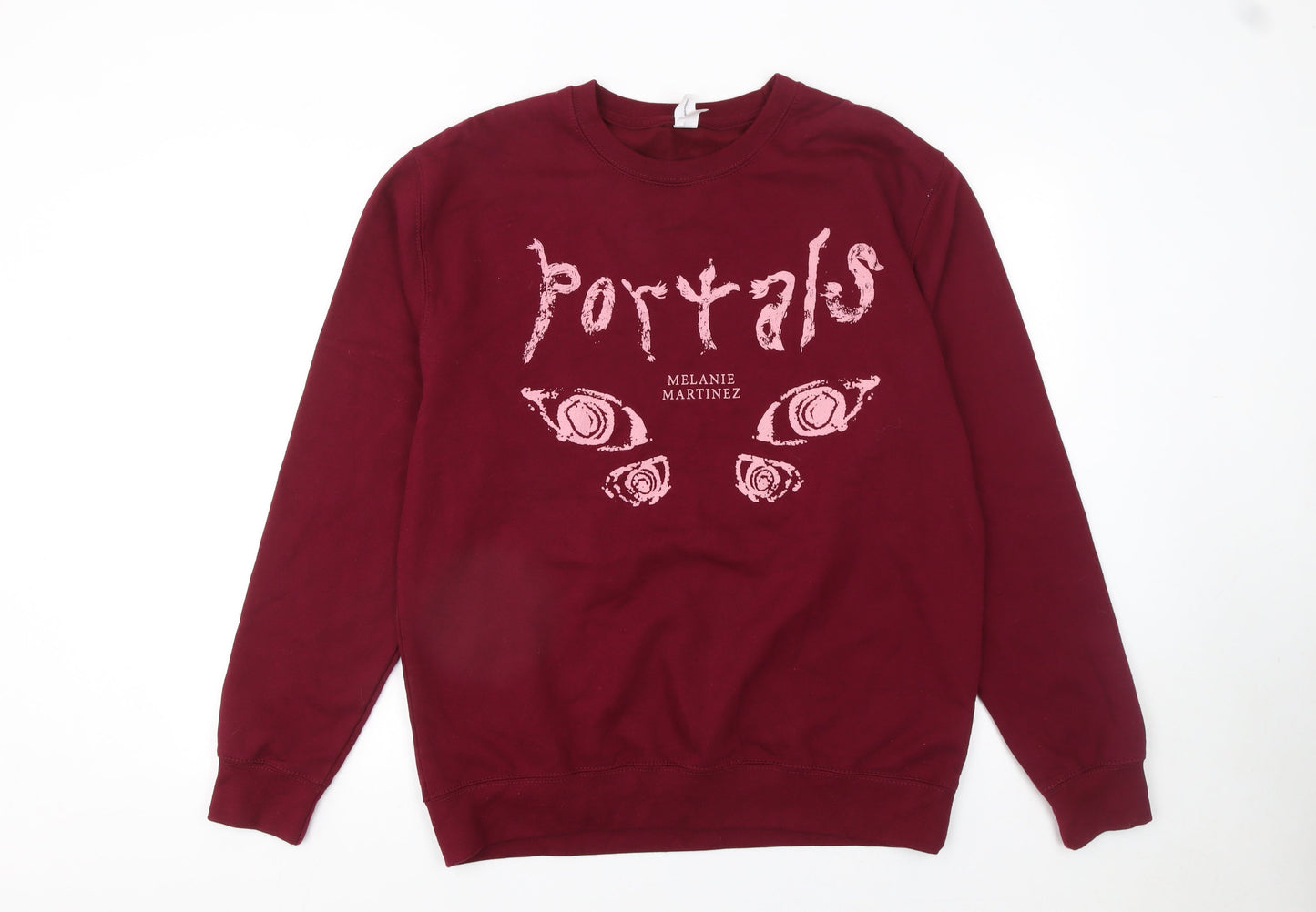Womens UK Size L JustHoods AWDis Red Pullover Sweatshirt