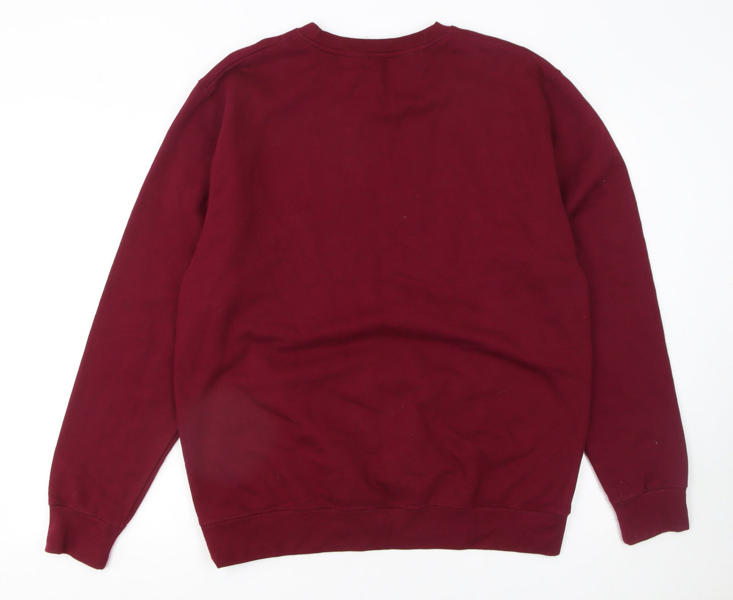 Womens UK Size L JustHoods AWDis Red Pullover Sweatshirt