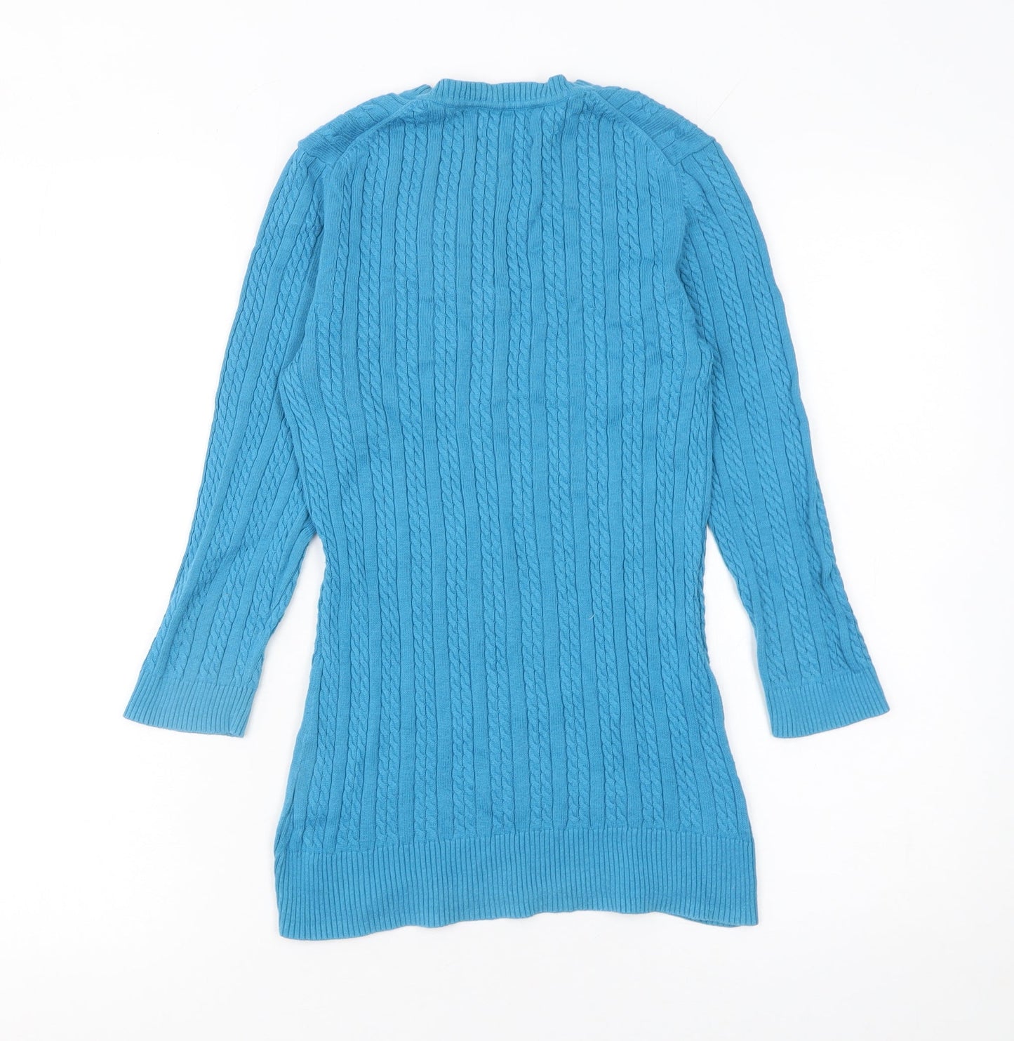 Womens UK Size S Croft & Barrow Blue Henley Jumper