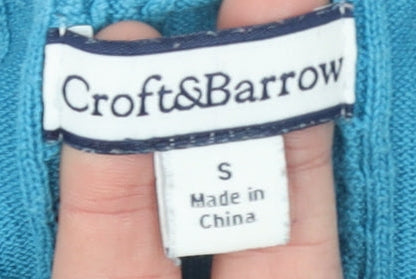 Womens UK Size S Croft & Barrow Blue Henley Jumper
