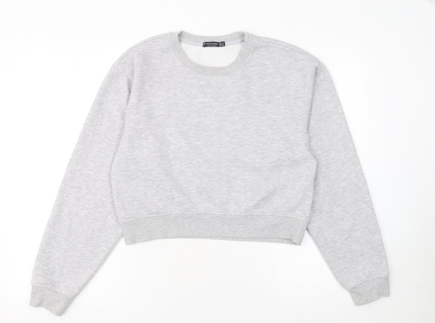 Womens UK Size M Stradivarius Grey Pullover Sweatshirt