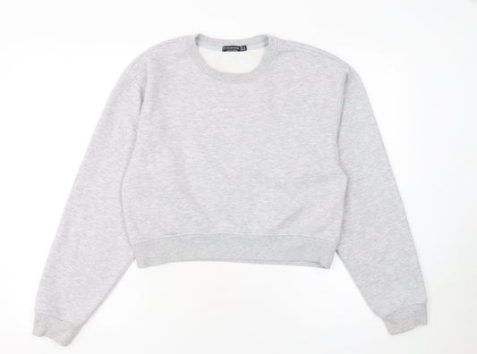 Womens UK Size M Stradivarius Grey Pullover Sweatshirt