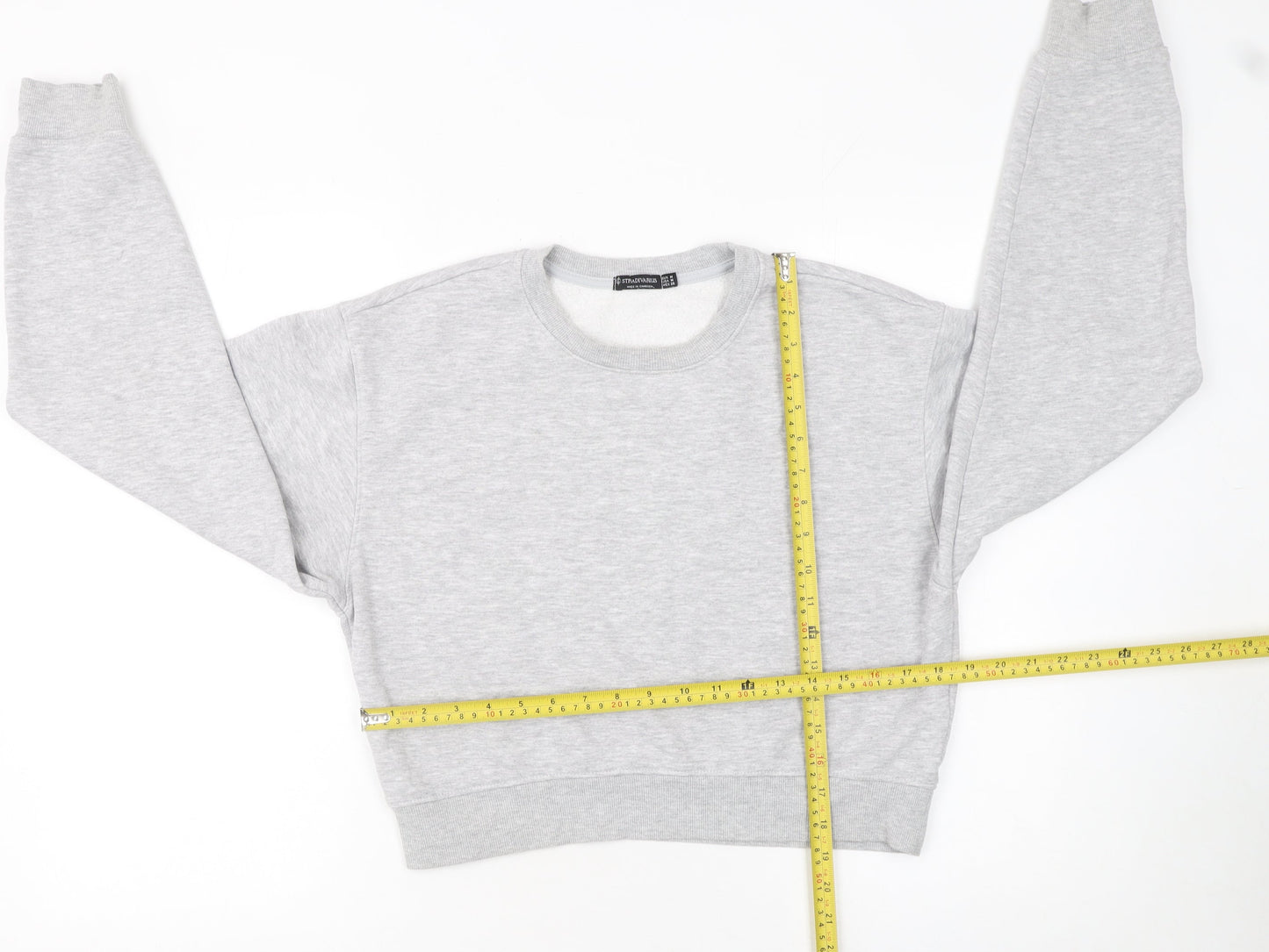 Womens UK Size M Stradivarius Grey Pullover Sweatshirt
