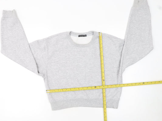 Womens UK Size M Stradivarius Grey Pullover Sweatshirt