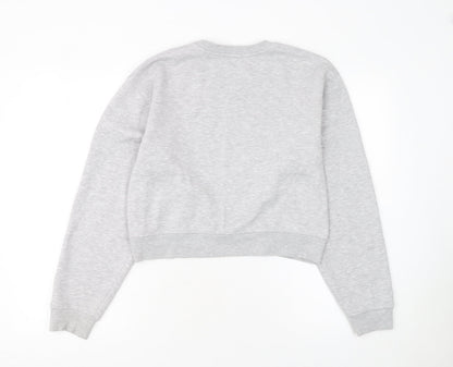 Womens UK Size M Stradivarius Grey Pullover Sweatshirt