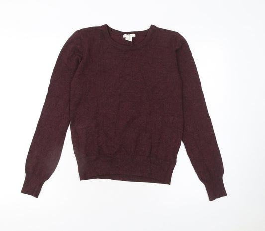 Womens UK Size XS H&M Brown Pullover Jumper