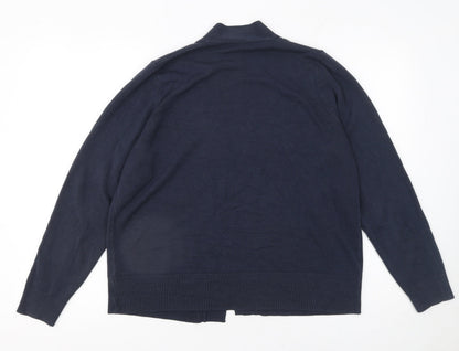 Womens UK Size L Marks and Spencer Blue Cardigan Jumper