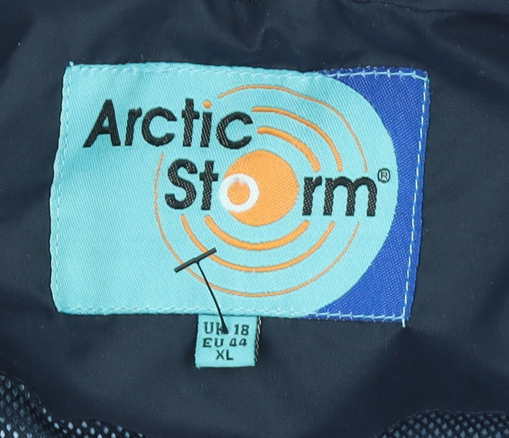 Womens UK Size 18 Arctic Storm Blue Parka Coat