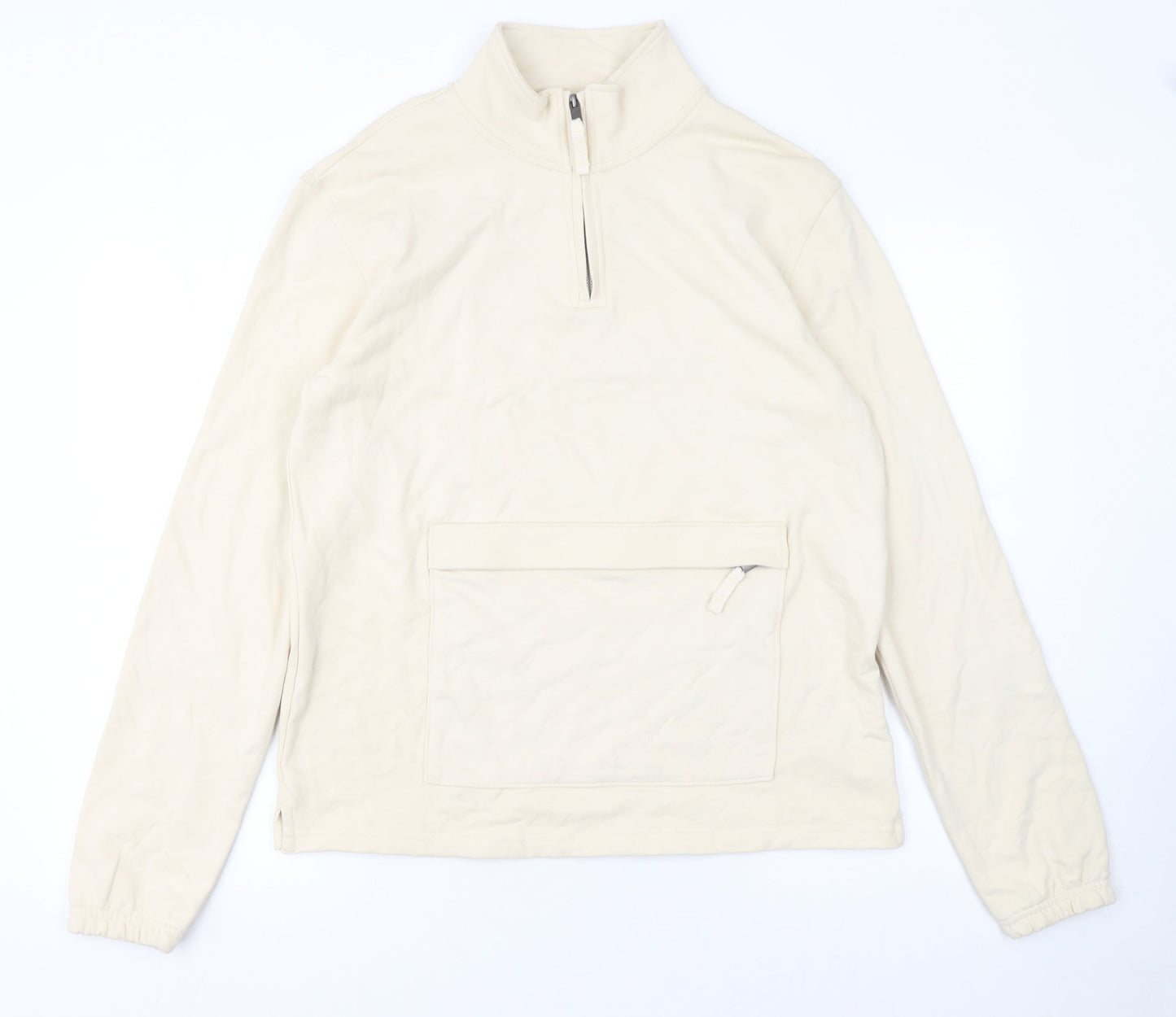 Mens UK Size S Marks and Spencer Beige Pullover Sweatshirt