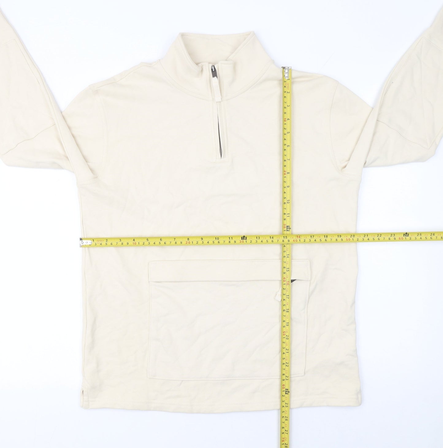 Mens UK Size S Marks and Spencer Beige Pullover Sweatshirt
