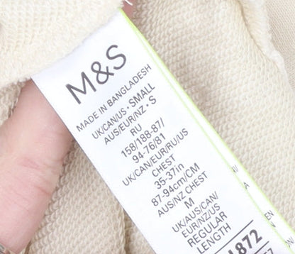 Mens UK Size S Marks and Spencer Beige Pullover Sweatshirt