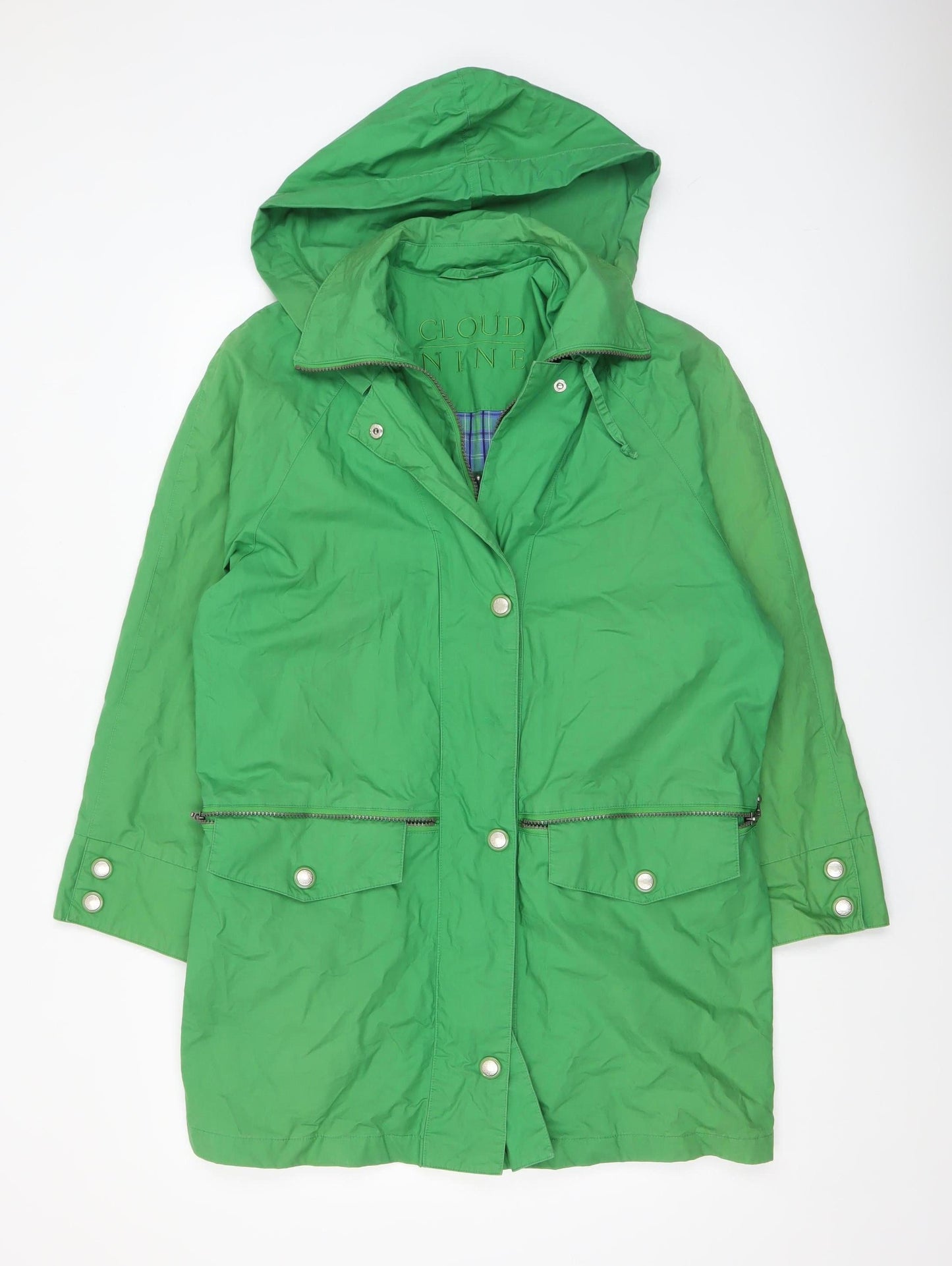 Womens UK Size S Cloud Nine Green Rain Coat