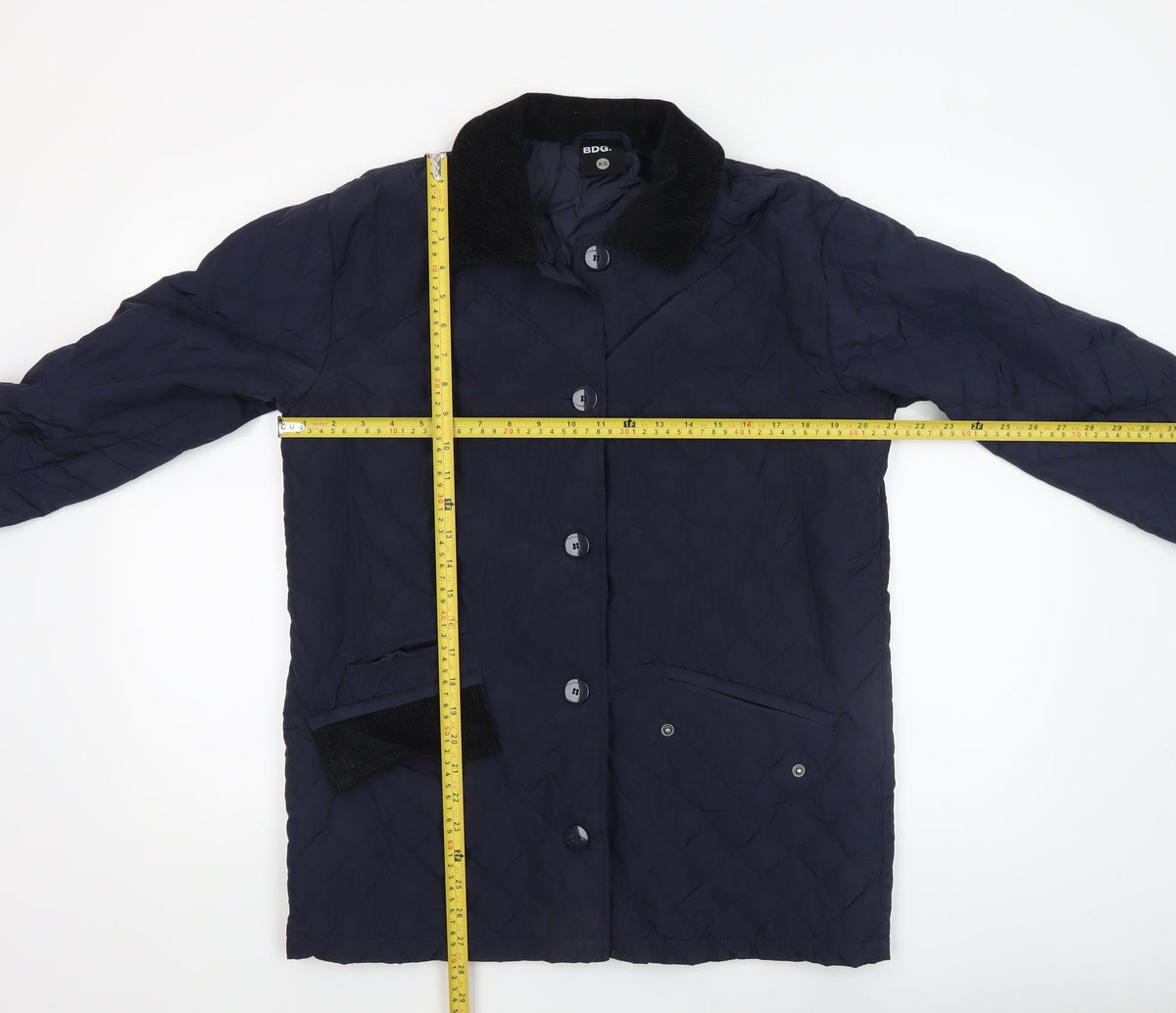 Mens UK Size XS BDG Blue Quilted Coat