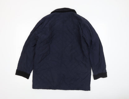 Mens UK Size XS BDG Blue Quilted Coat