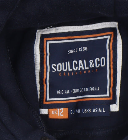 Womens UK Size 12 SoulCal & Co Blue Pullover Hoodie