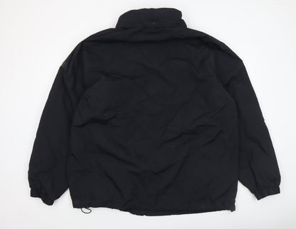 Mens UK Size 2XL Cherokee Black Windbreaker Coat