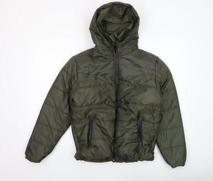 Womens UK Size XL Rising Green Puffer Jacket