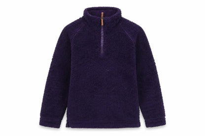 FatFace Women's Purple Fleece 1/2 Zip Pullover Sweatshirt Size 10
