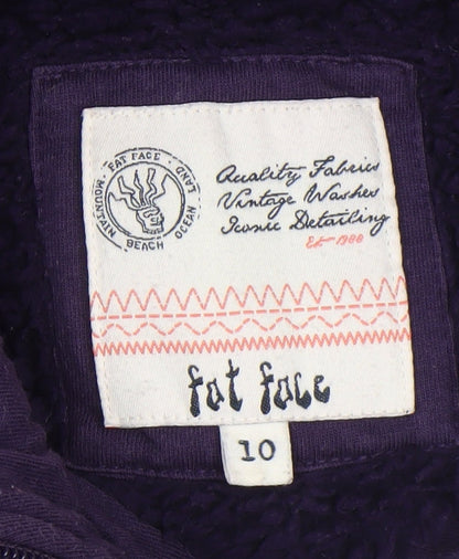 Womens UK Size 10 Fat Face Purple Pullover Sweatshirt