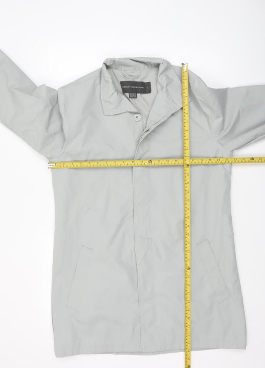 Womens UK Size L French Connection Grey Rain Coat