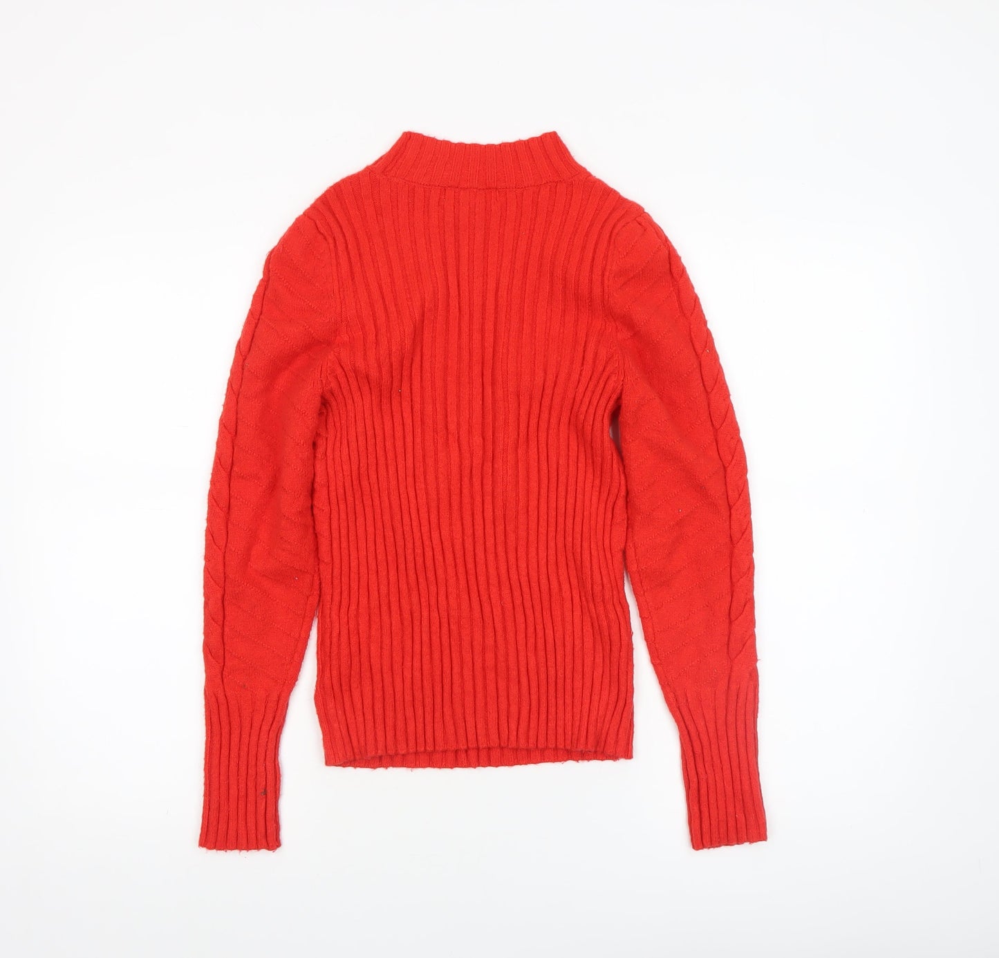 Womens UK Size M Marled Reunited Clothing Red Pullover Jumper