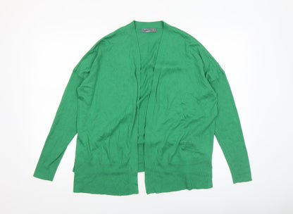 Nutmeg Women Green Open Front Long Sleeve Cardigan Size 10