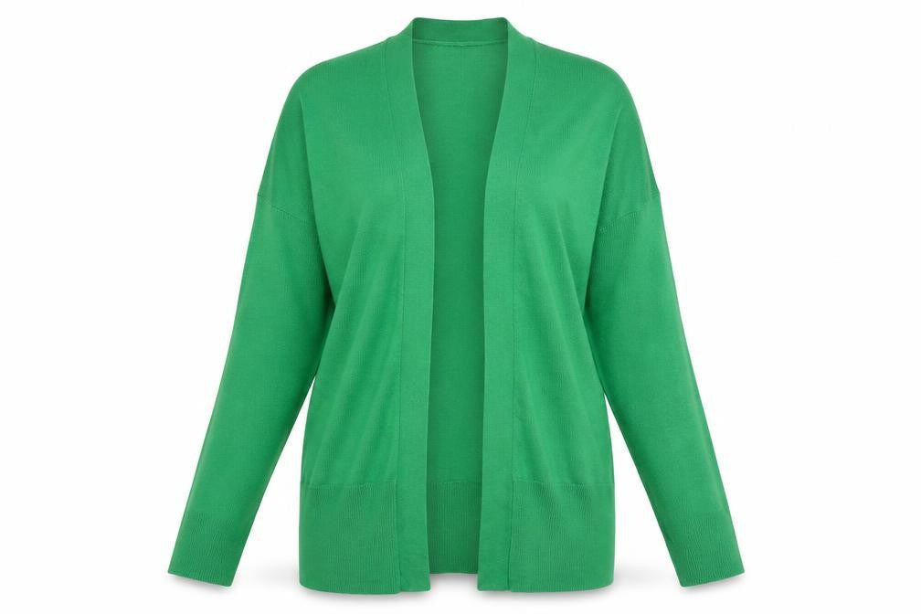 Womens UK Size 10 Nutmeg Green Cardigan Jumper