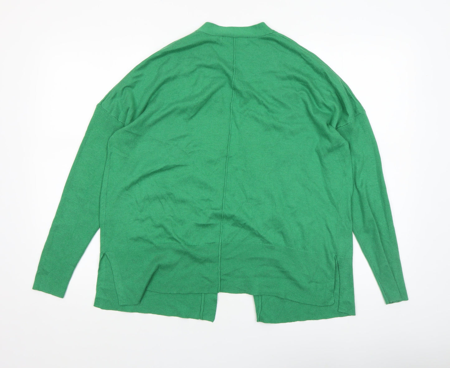 Nutmeg Women Green Open Front Long Sleeve Cardigan Size 10