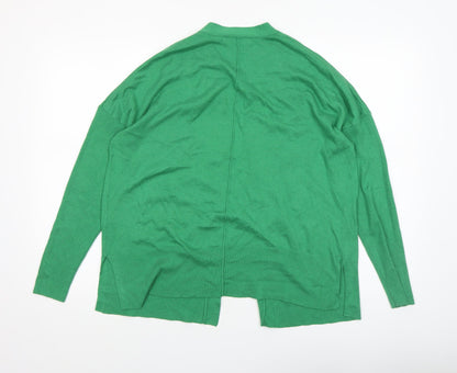 Nutmeg Women Green Open Front Long Sleeve Cardigan Size 10