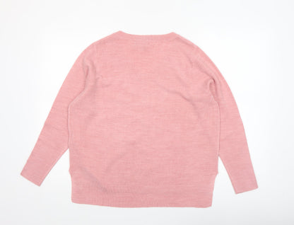 Womens UK Size M Primark Pink Pullover Jumper