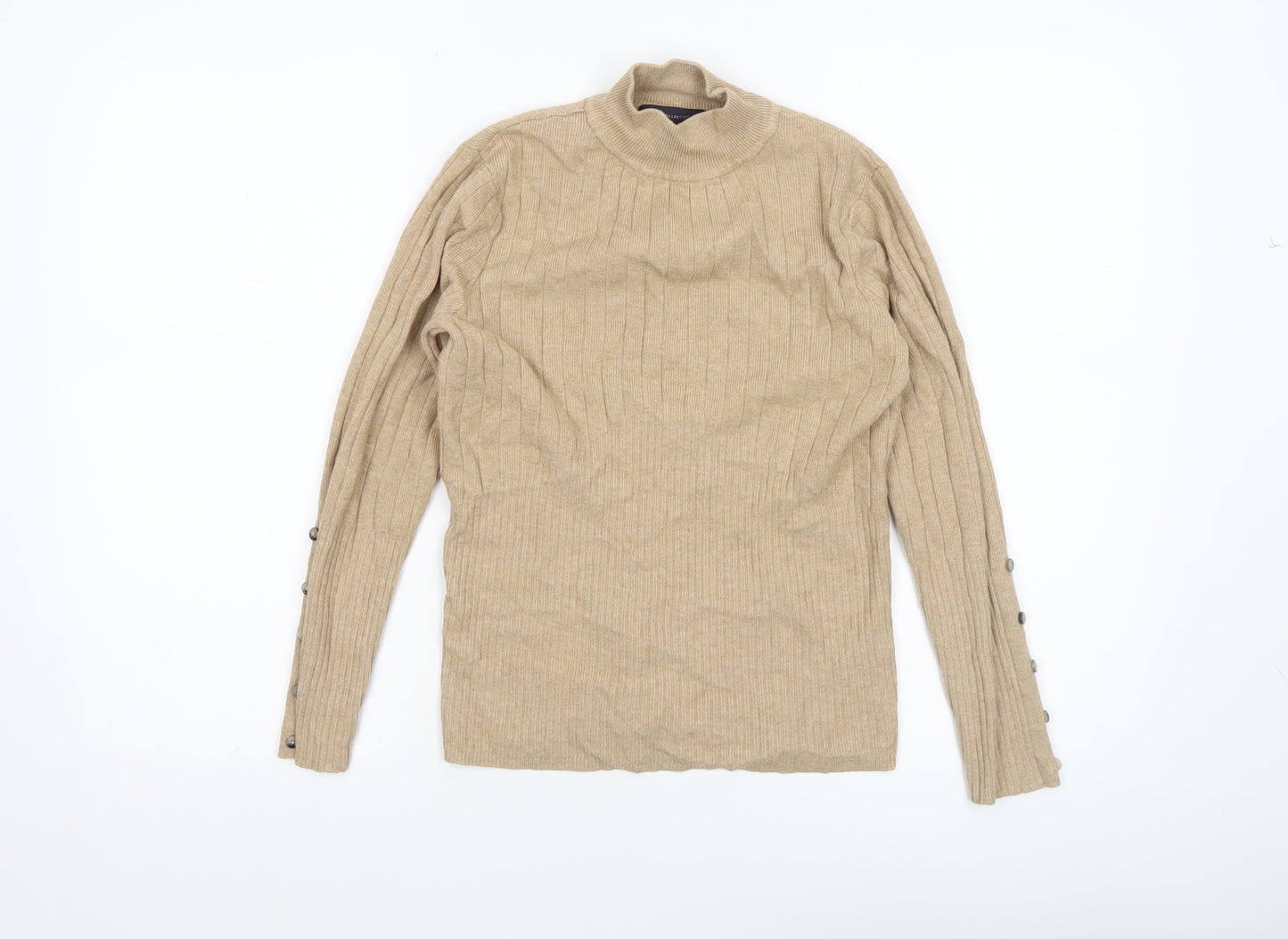Womens UK Size 10 Marks and Spencer Beige Pullover Jumper