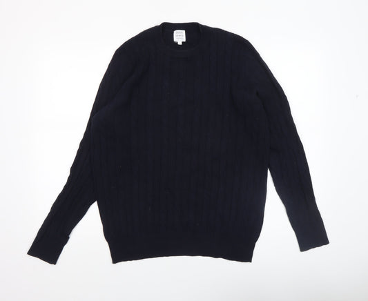Mens UK Size M John Lewis & Partners Blue Pullover Jumper