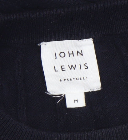 Mens UK Size M John Lewis & Partners Blue Pullover Jumper