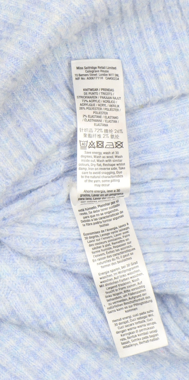 Womens UK Size 8 Miss Selfridge Blue Pullover Jumper