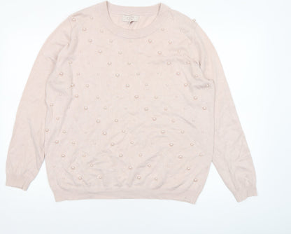 Womens UK Size XL CITY Beige Pullover Jumper
