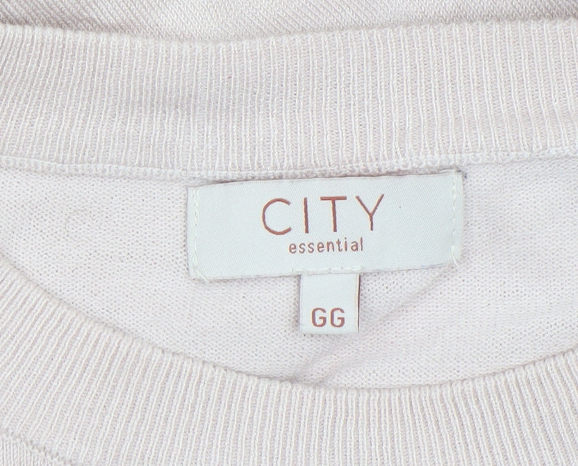 Womens UK Size XL CITY Beige Pullover Jumper