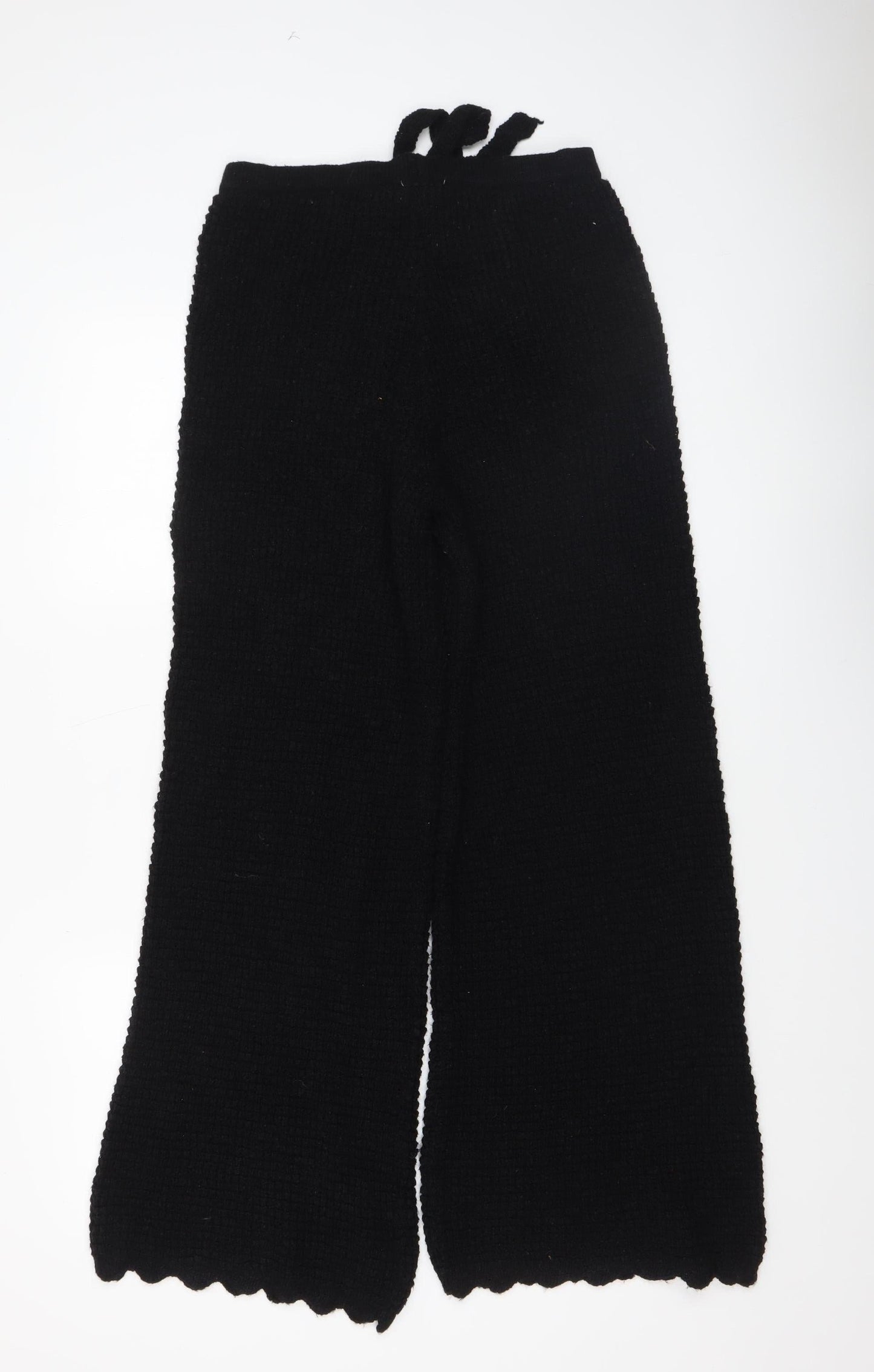 Womens UK Size S Oasis Relaxed Fit Casual Black Trousers