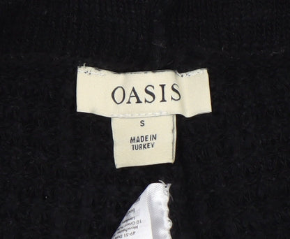 Womens UK Size S Oasis Relaxed Fit Casual Black Trousers