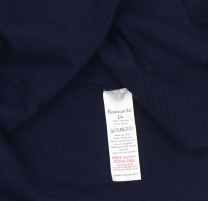 Womens UK Size 14 Bonmarché Blue Cardigan Jumper