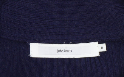 Womens UK Size 8 John Lewis Blue Cardigan Jumper
