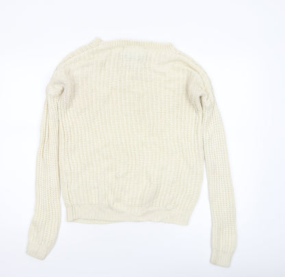 Womens UK Size 8 SoulCal & Co Ivory Pullover Jumper