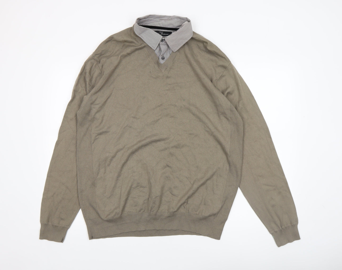 Mens UK Size XL NEXT Beige Pullover Jumper