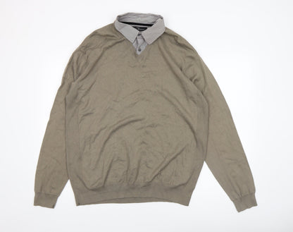 Mens UK Size XL NEXT Beige Pullover Jumper