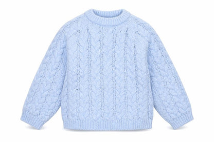 Girls UK Size 9-10 Years Zara Blue Pullover Jumper