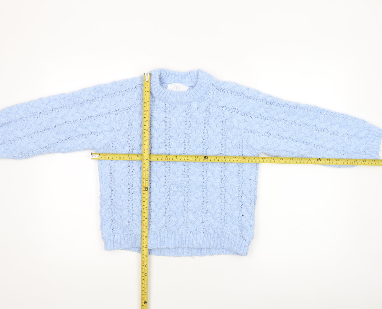 Girls UK Size 9-10 Years Zara Blue Pullover Jumper