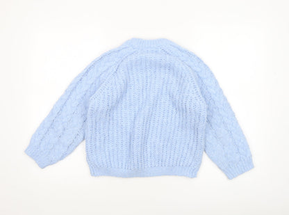 Girls UK Size 9-10 Years Zara Blue Pullover Jumper