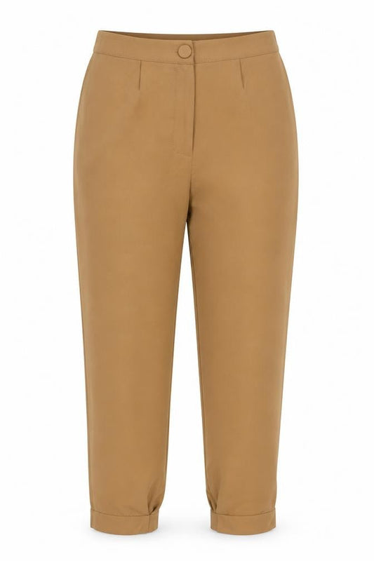 Womens UK Size 10 I SAW IT FIRST Slim Fit Casual Workwear Brown Trousers