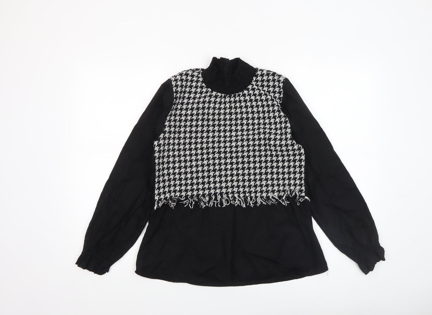 Womens UK Size 10 I SAW IT FIRST Black Tunic Blouse